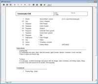 Recipe Report